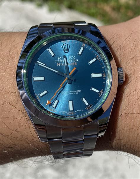 rolex milgauss blu prezzo|rolex milgauss price used.